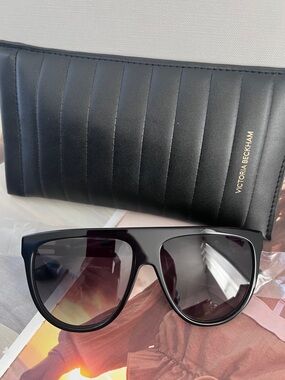 Victoria Beckham Black Oversized Sunglasses